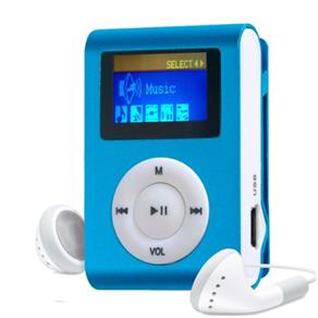 MP3 Player com Entrada SD e Fone de Ouvido Azul