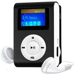 MP3 Player com Entrada SD e Fone de Ouvido Preto e Mc058