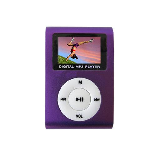 MP3 Player com Entrada SD e Fone de Ouvido Roxo - Gbmax