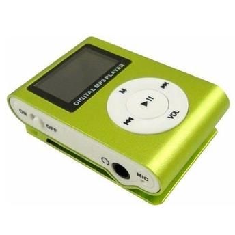 MP3 Player com Entrada SD e Fone de Ouvido Verde - Gbmax