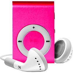 MP3 Player com Rádio FM e Clipe para Fixação - MW9 Pink - DL