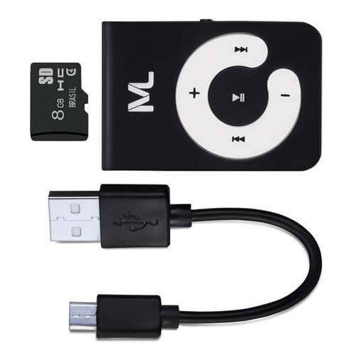 MP3 Player + Micro SD 8GB MP3 Funçao Pendrive Multilaser MC300