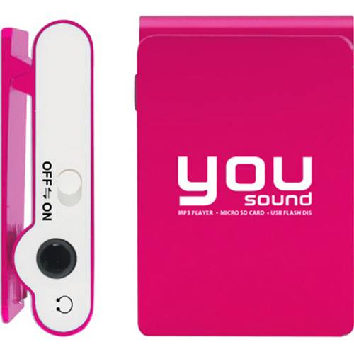 MP3 You Sound Clip Pink 4GB