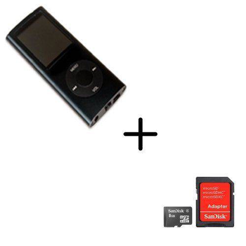 MP4 Player Colors Preto SD / FM / E-BOOK / Gravador + Cartao de Memoria 8GB
