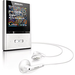 MP4 Player com FullSound ViBE 4GB com Fun¿¿o Smart Shuffle Grava¿¿o de Voz e R¿dio - Philips