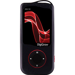 MP4 Player SlideSport 2GB Tela LCD 1,8" Preto - Digigrow