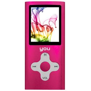 MP4 Player You Sound com 4GB e Rádio FM – Pink