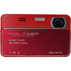 MP5 Player Mixlaser MP-858 4GB com Tela LCD 1.8" Câmera 2MP e Rádio FM - Vermelho