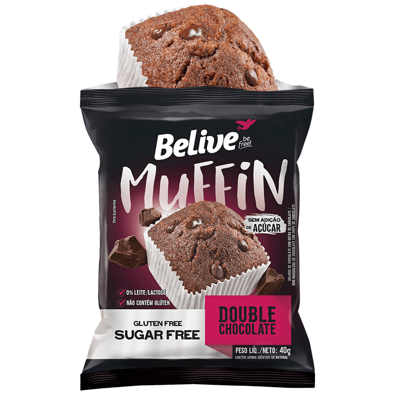 Muffin Double Chocolate Sem Açucar 40G