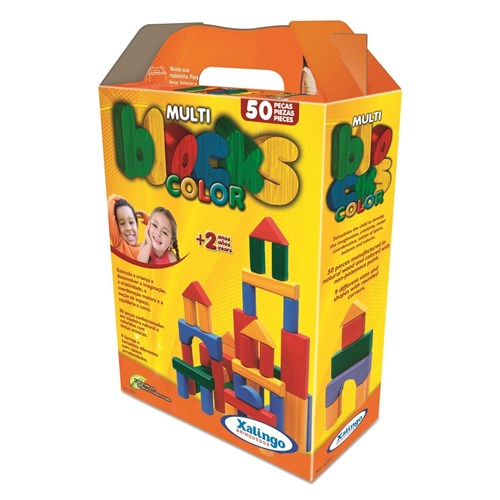 Multi Blocks Color 50 Peças - Xalingo