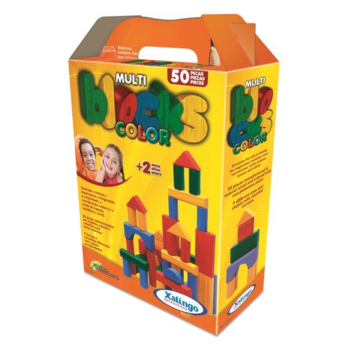 Multi Blocks Color 50 Peças - Xalingo