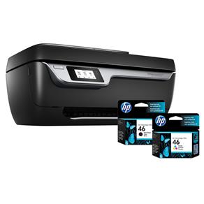 Multifuncional HP Deskjet Ink Advantage Ultra 5738 - Impressora, Copiadora, Scanner e Fax + 3 Cartuchos HP 46 Preto + 3 Cartuchos HP 46 Tricolor