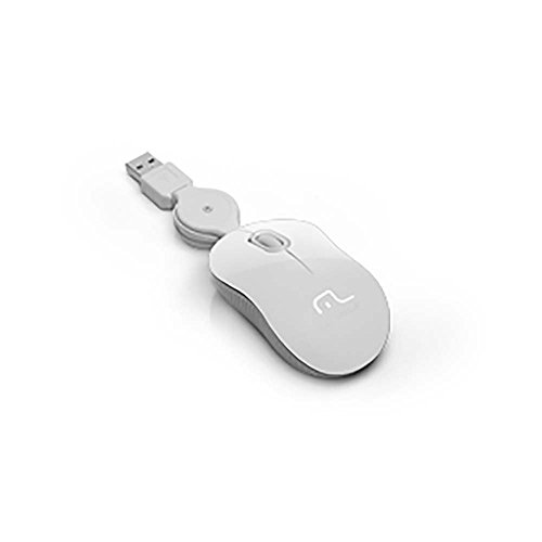 Multilaser MO184 Mouse Retrátil Super Mini Ice USB, Branco