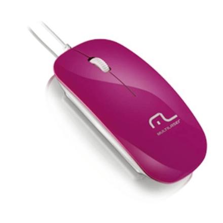 Multilaser Mouse Óptico Colors Slim USB Pink MO167