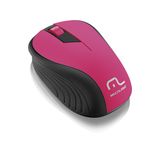 Multilaser Mouse Sem Fio 2.4ghz 1200dpi Mo214 Preto/rosa