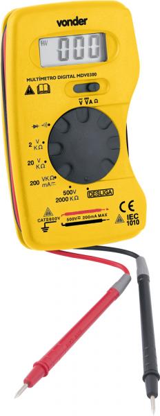 Multímetro Digital Ac/dc 200-500 Volts Mdv0300 - Vonder
