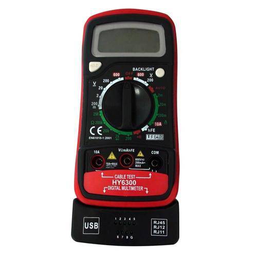 Multímetro Digital com Teste de Rede e Telefonia - Hy6300