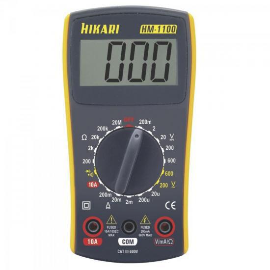 Multimetro Digital HM1100 AMARELO/CINZA Hikari - eu Quero Eletro