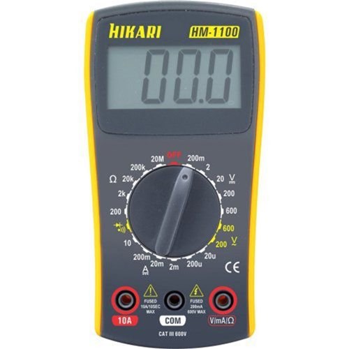 Multimetro Digital Hm1100 Amarelo/Cinza Hikari