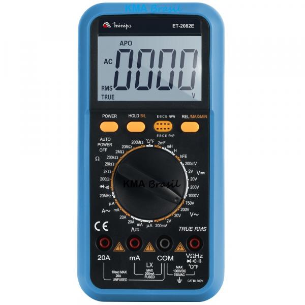 Tudo sobre 'Multímetro Digital Minipa Et-2082e True-rms / Lcr: Capacímetro Indutância Resistência - Frequência e Temperatura'