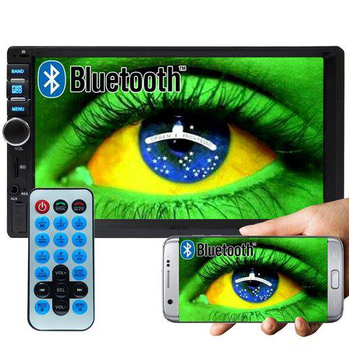 Multimídia Mp5 Player Automotivo 2 Din D722BT Bluetooth Espelhamento Android
