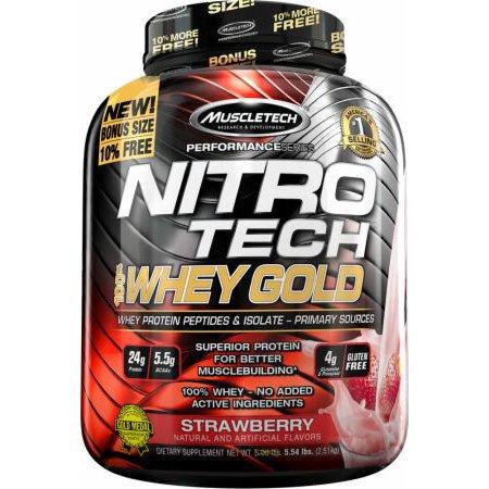 Muscletech Nitro Tech Whey Gold Morango 2,51kg