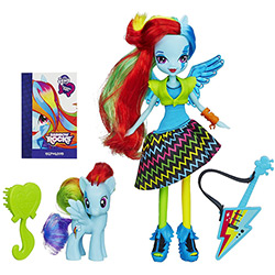 Tudo sobre 'My Little Pony Equestria Girl com Pônei Rainbow Dash - Hasbro'
