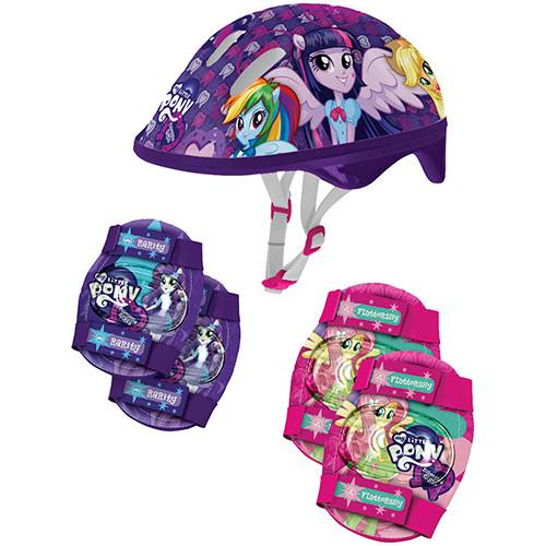 Tudo sobre 'My Little Pony Equestria Kit de Segurança Skate By Kids Roxo'