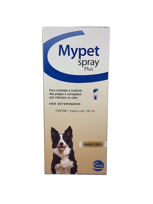 Mypet Plus Spray 100ml Ceva Antipulgas e Carrapatos Cães