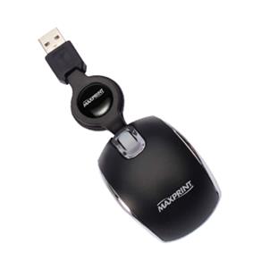 Nano Mouse Ótico Retrátil USB Preto - Maxprint