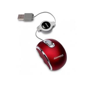 Nano Mouse Ótico Retrátil USB Vermelho - Maxprint