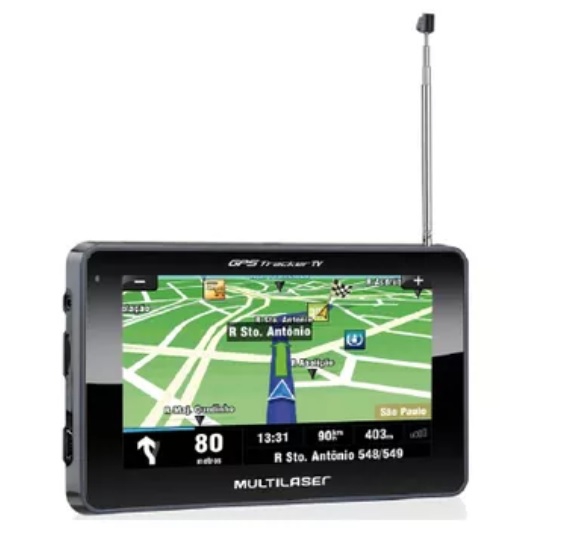 Navegador GPS Multilaser Tracker III Tela 4.3 Preto TV Digital - GP034