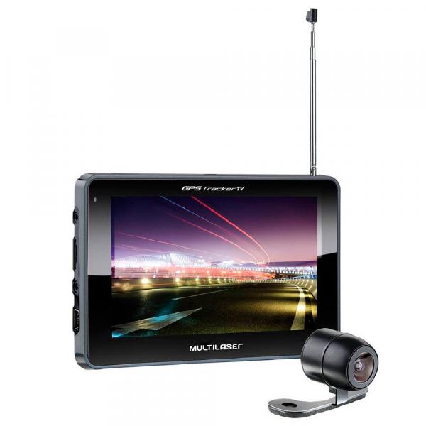 Navegador GPS Multilaser Tracker III Tela 5.0pol com Câmera de Ré e TV Digital - GP037
