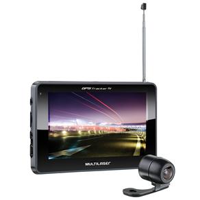 Navegador GPS Multilaser Tracker TV 2 GP016 com Tela Touch Screen de 5", Alerta de Radares, TV Digital e Câmera de Ré - Preto