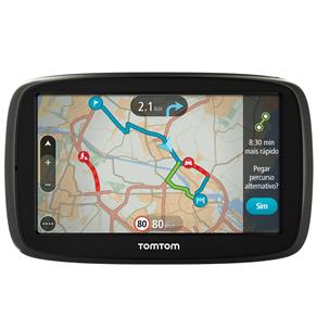 Navegador GPS TomTom GO 50B com Tela Touch Screen de 5", Informações de Trânsito, Localização de Radares e Entrada SD