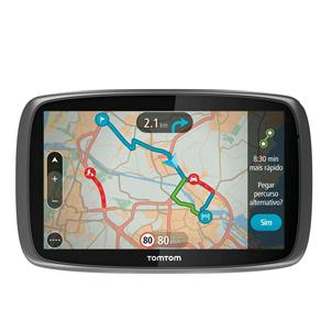 Navegador GPS TomTom Go 600 Mapas do Brasil e dos Estados Unidos com Tela de 6” - Preto