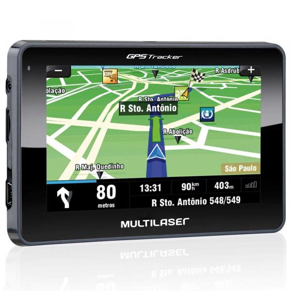 Navegador GPS Tracker III GP033 Multilaser com Tela Touch Screen de 4.3” e Suporte para Micro SD Até 8GB