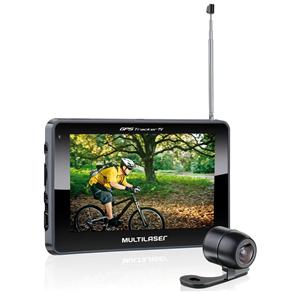 Navegador GPS Tracker III GP035 Multilaser com TV Digital, Câmera de Ré, Tela Touch Screen de 4.3” e Suporte para Micro SD Até 8GB