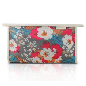 Necessaire Envelope Estampada Tam. G Bege/Floral Jacki Design