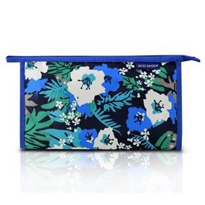 Necessaire Envelope Estampada - Azul/Floral