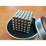 Neocube Cubo Magnético 216 Esferas Prateado Imã Neodímio 5mm