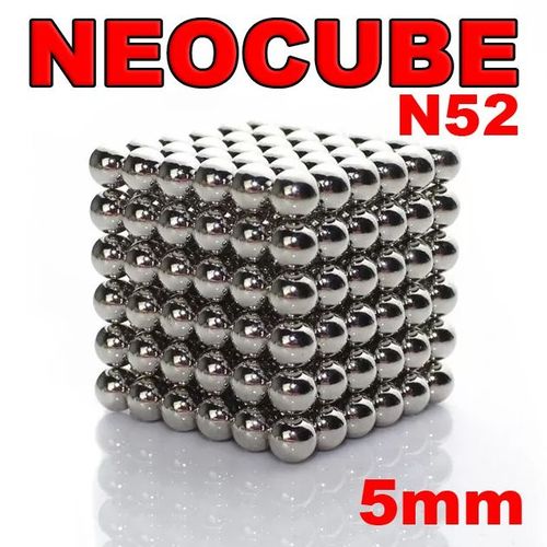 Neocubo Ímã de Neodímio Ø 5mm - 216 Esferas - Prata - Neocube