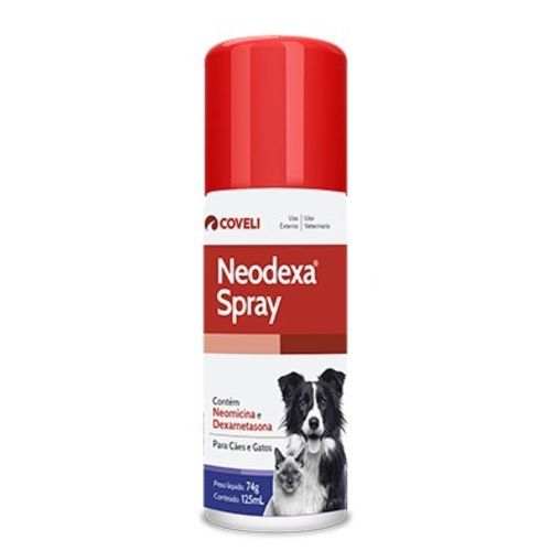 Neodexa Spray 74g Tratamento Ferimentos Infecções - Coveli