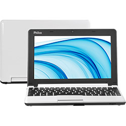Netbook Philco 10C-B123LM com Intel Atom Dual Core 2GB 320GB LED 10" Linux Branco