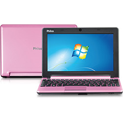 Netbook Philco 10D-R123WS com Intel Atom Dual Core 2GB 320GB LED 10'' Rosa Windows 7 Starter