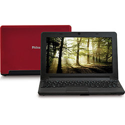 Netbook Philco 10D-V123LM com Intel Atom Dual Core 2GB 320GB LED 10" Vermelho Linux