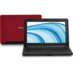 Netbook Philco 10D-V123LM com Intel Atom Dual Core 2GB 320GB LED 10" Vermelho Linux