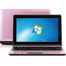 Netbook Philco R123WS com Intel Atom 2GB 320GB LED 10'' Rosa Windows 7 Starter