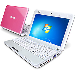 Netbook Qbex C/ Intel® Atom N450 1.6GHz 2GB 320GB Webcam 1.3MP LED 10'' Rosa Windows 7 Starter - Qbex