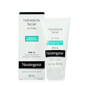 Neutrogena Oil-Free Hidratante Facial para Todos os Tipos de Pele FPS 15